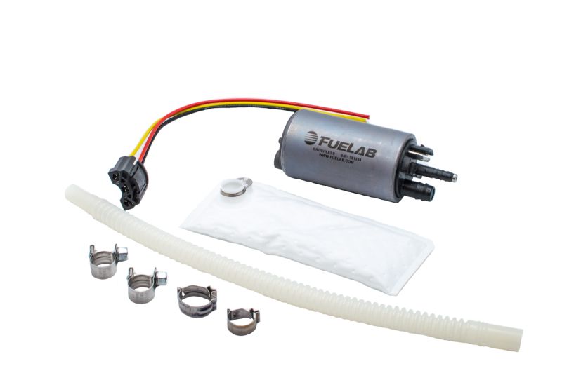 Fuelab 496 In-Tank Brushless Fuel Pump w/9mm Barb & 6mm Barb Siphon - 350 LPH 49604