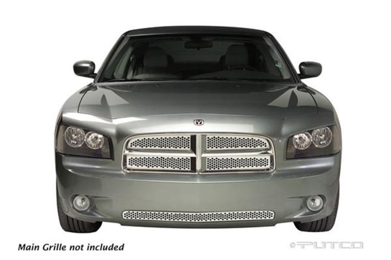 Putco 05-10 Dodge Charger (Bar Style) - Bumper Grille Punch Stainless Steel Grilles 84433 Main Image