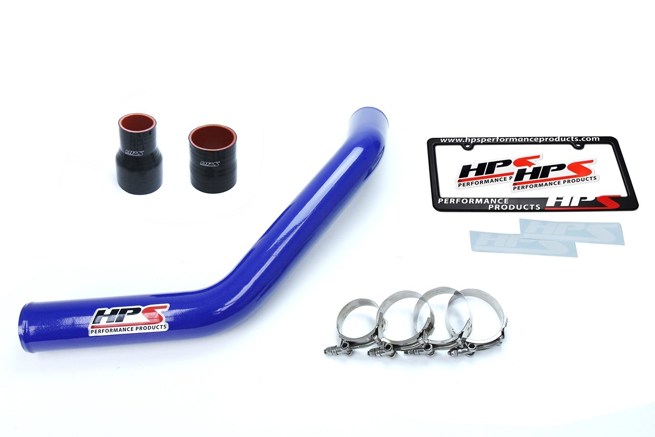 HPS 2.5" Upper Intercooler Pipe UICP, 08-15 Mitsubishi Lancer EVO X Turbo, Blue