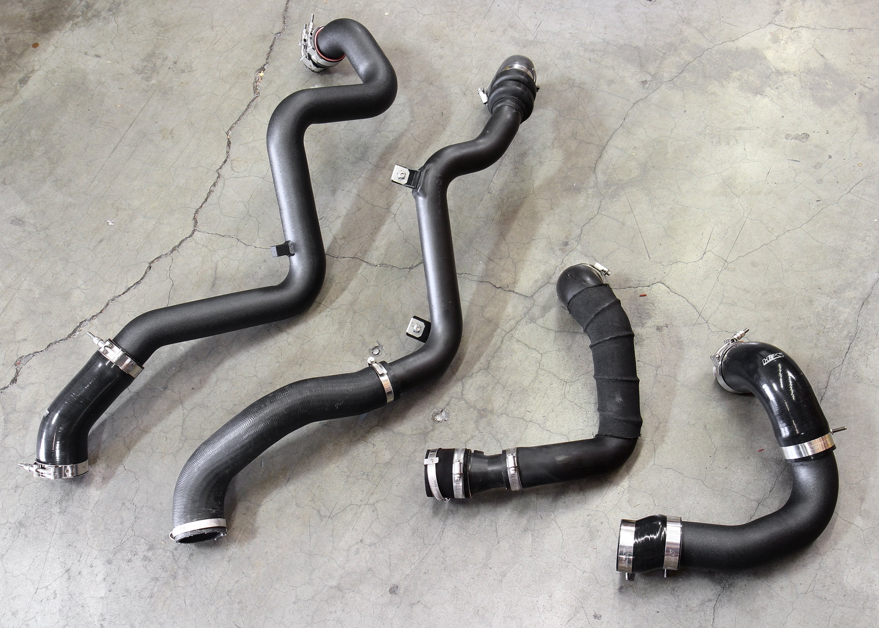 HPS Intercooler Hot Charge Pipe and Cold Side, 16-18 Ford Focus RS 2.3L Turbo, Polish