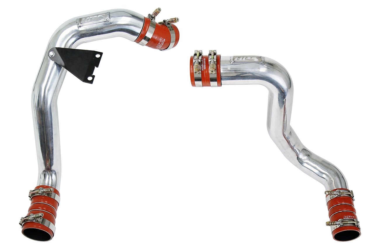 HPS Hot & Cold Side Charge Pipe with Intercooler Boots Kit, 03-07 Ford F250 Superduty Powerstroke 6.0L Diesel Turbo, Polish