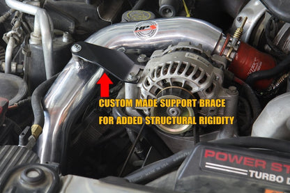 HPS Hot & Cold Side Charge Pipe with Intercooler Boots Kit, 03-07 Ford F450 Superduty Powerstroke 6.0L Diesel Turbo, Polish