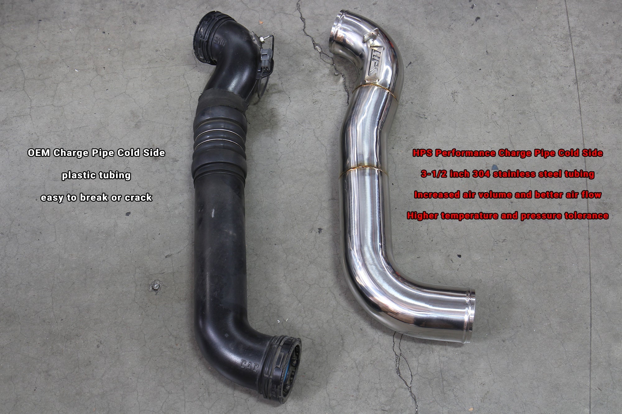 HPS Intercooler Charge Pipe GMC 2011-2016 Sierra 2500 HD 6.6L Duramax Diesel Turbo LML
