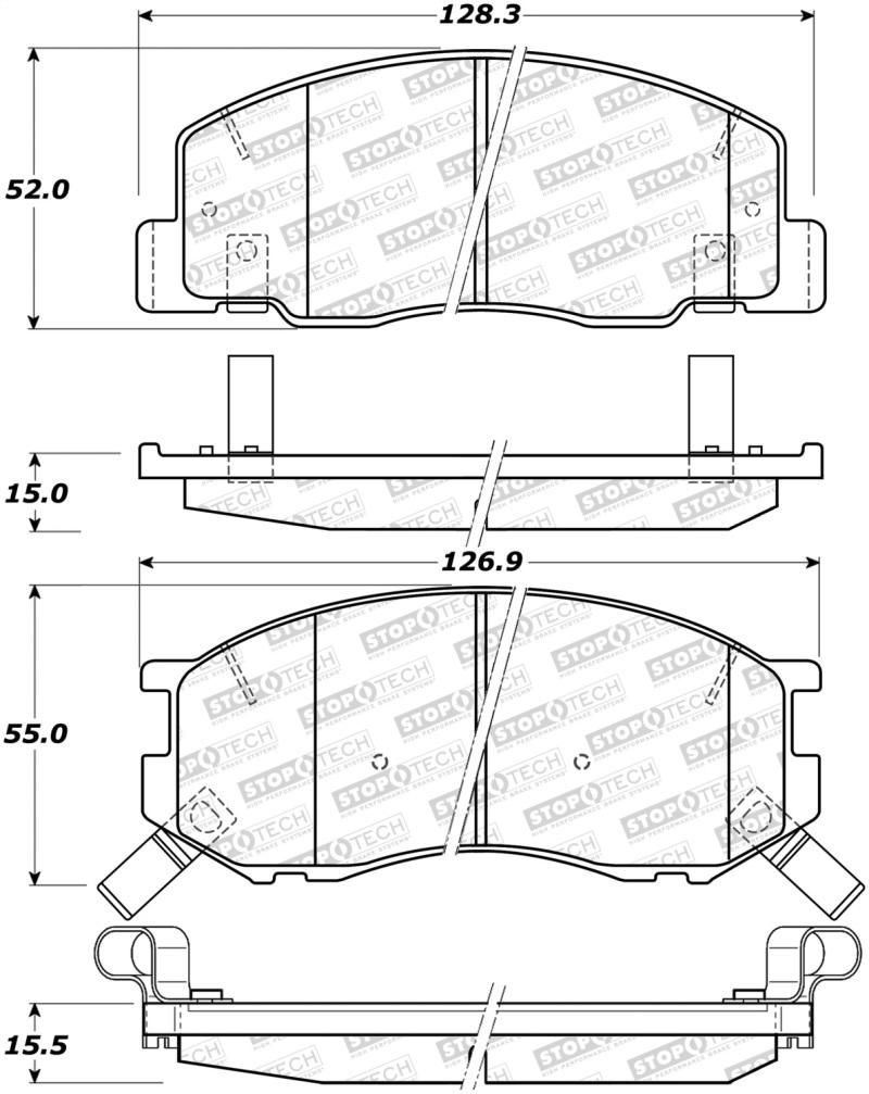 StopTech Street Brake Pads - Rear 308.05270 Main Image