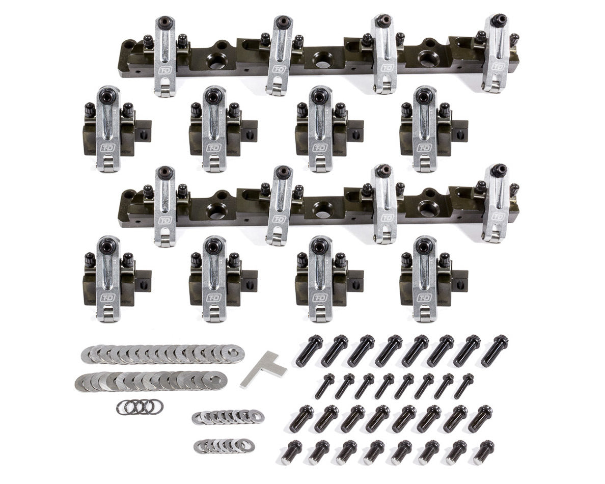 T and D Machine BBC Shaft Rocker Arm Kit w/Brodix SR20 Heads TDM3142-170/170