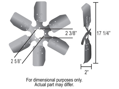 Derale 17" Standard Rotation Fan Clutch Fan, Black