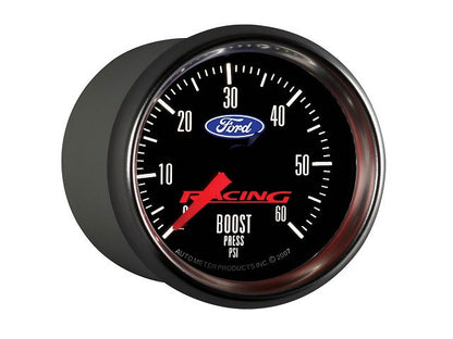Autometer Gauge, Boost, 2 1/16", 60PSI, Mechanical, Ford Racing