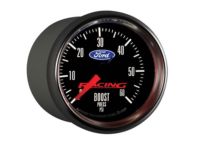 Autometer Gauge, Boost, 2 1/16", 60PSI, Mechanical, Ford Racing