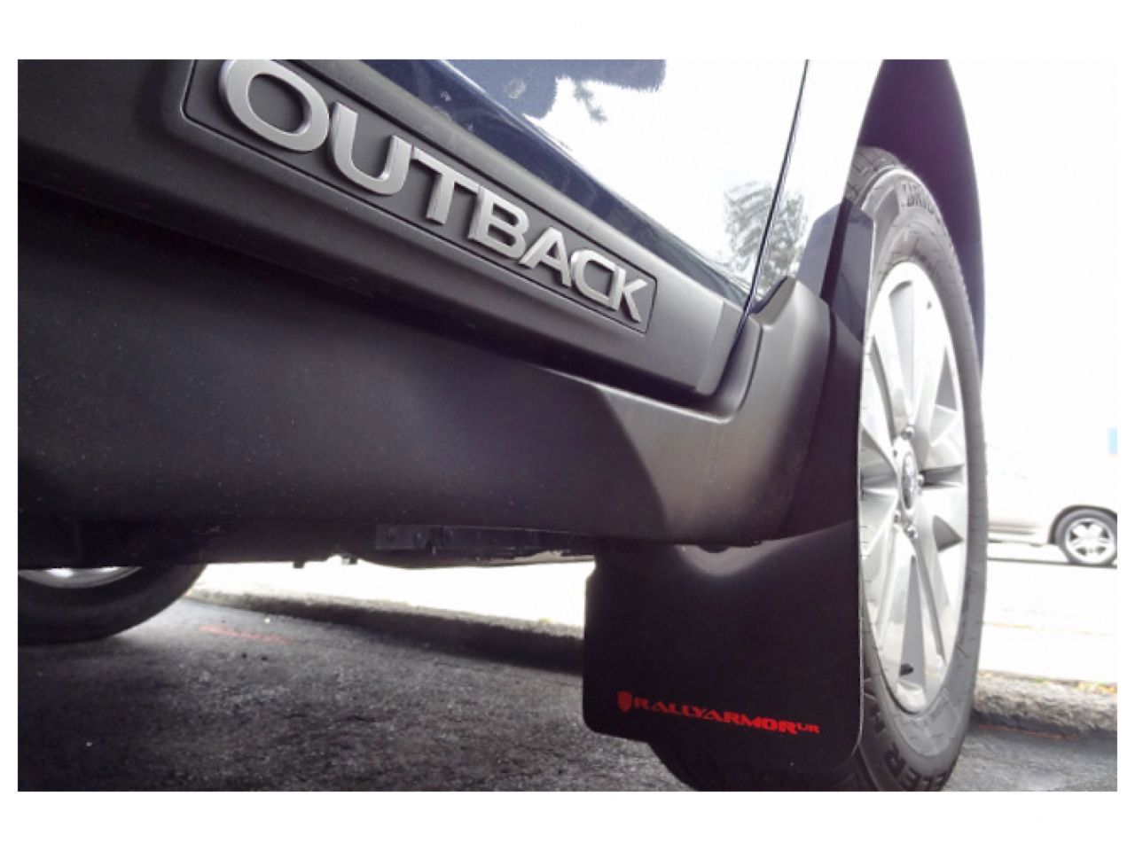 Rally Armor 2015+ Subaru Outback Mud flap Silver Logo