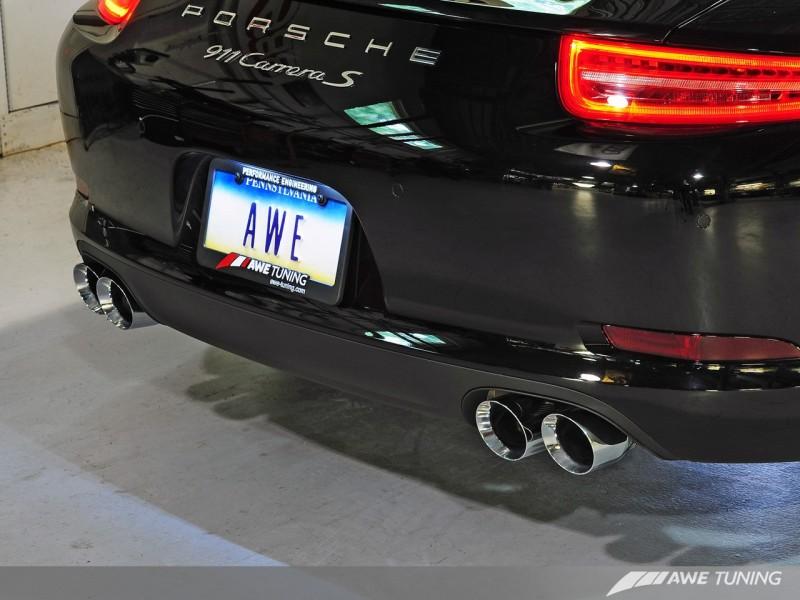 AWE Tuning Porsche 991 SwitchPath Exhaust for PSE Cars Chrome Silver Tips 3025-42010 Main Image