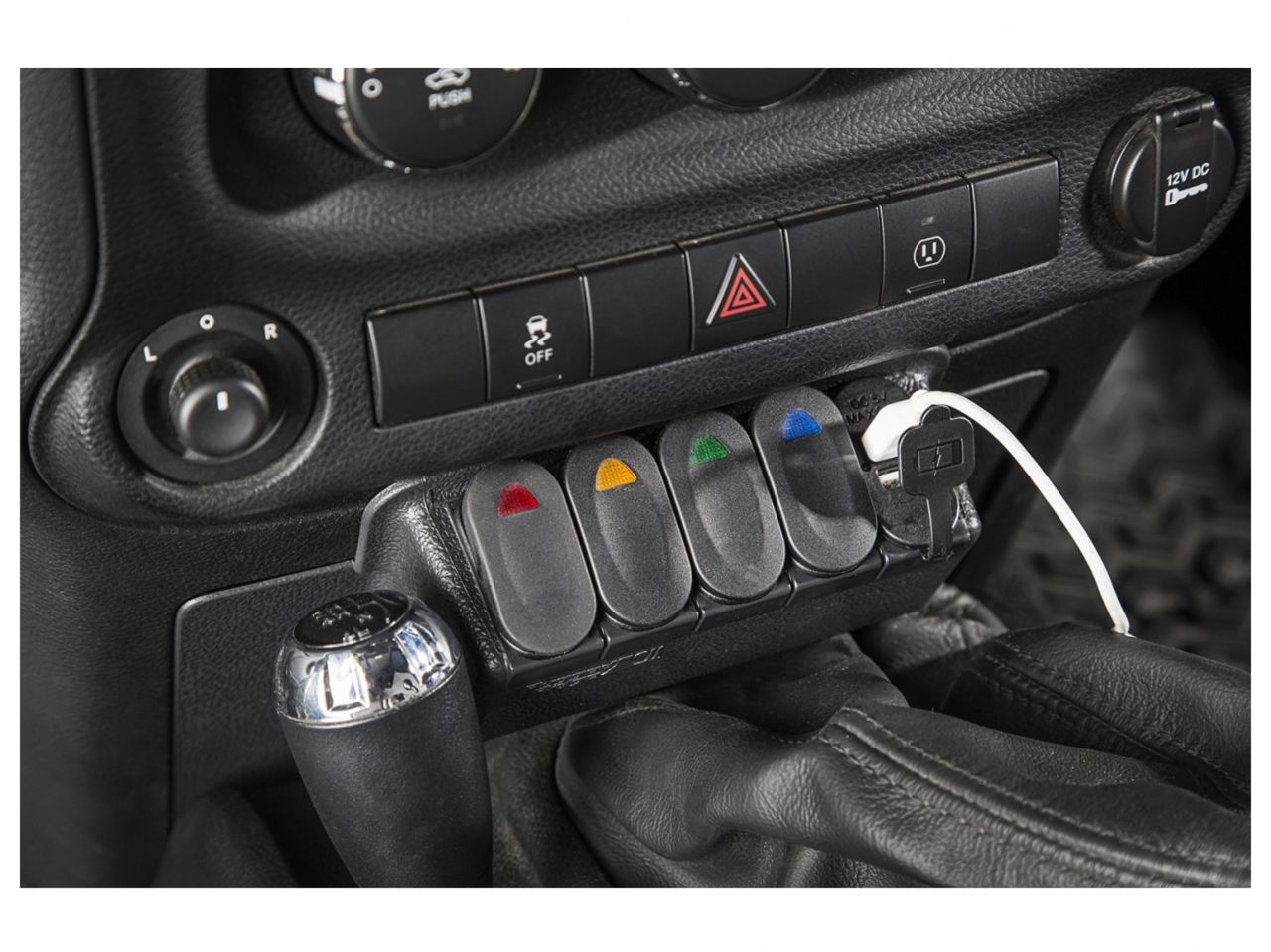 Rugged Ridge Switch Panel Kit, Lower; 11-18 Jeep Wrangler JK/JKU