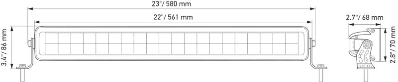 Hella Universal Black Magic 21in Double Light Bar - Driving Beam 358176401