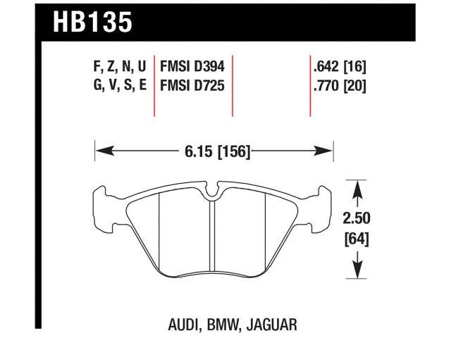 Hawk Brake Pads HB135E.770 Item Image