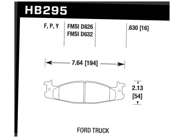 Hawk Street HPS Brake Pads Front Ford E-150 Econoline Base 94-96