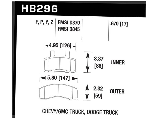 Hawk Street HPS Brake Pads Front Chevrolet C3500 Base 1998-2000