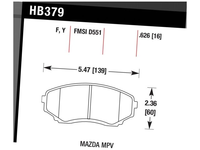 Hawk Street HPS Brake Pads Front Mazda MPV Base 1992-1998