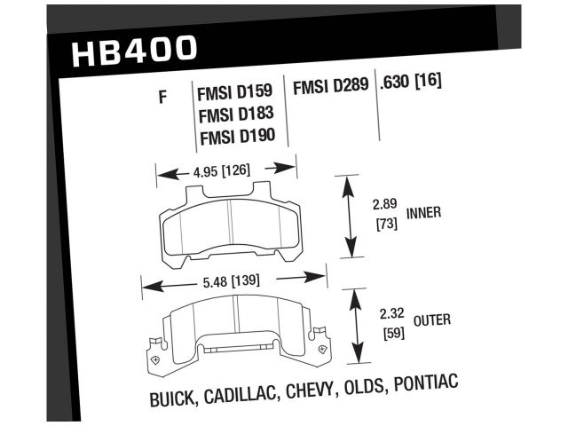 Hawk Street HPS Brake Pads Front Buick Century T-Type 1984-1986