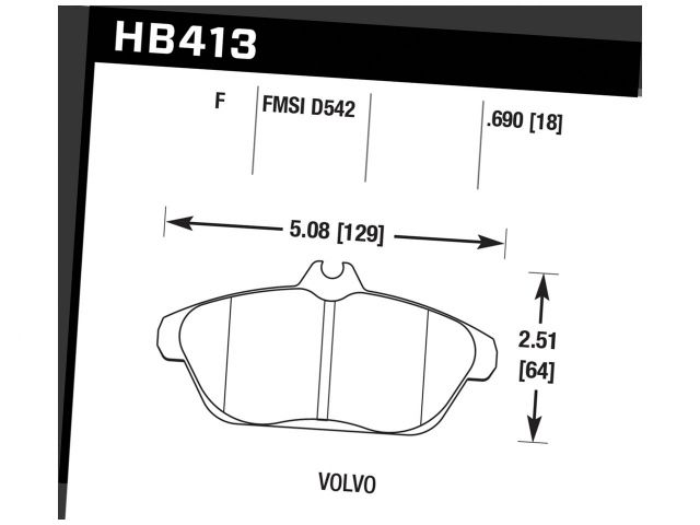 Hawk Street HPS Brake Pads Front Volvo 740 SE 1991-1991