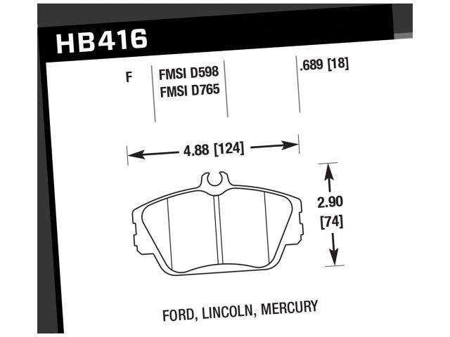 Hawk Street HPS Brake Pads Front Ford Taurus Base 2003-2005