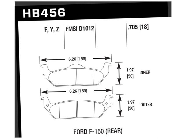 Hawk Ceramic Brake Pads Rear Ford F-150 Base 2004-2004