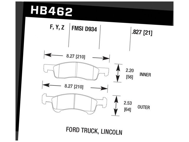 Hawk Street HPS Brake Pads Front Ford Expedition XLS 2006-2006
