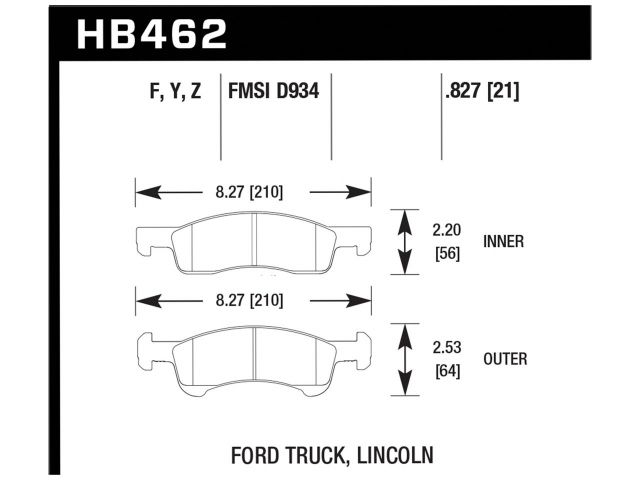 Hawk Ceramic Brake Pads Front Ford Expedition XLS 2006-2006