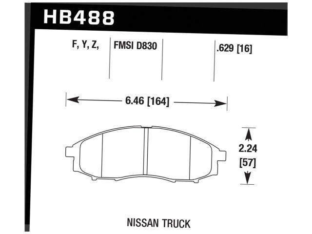 Hawk Ceramic Brake Pads Front Nissan Frontier Base 2003-2004