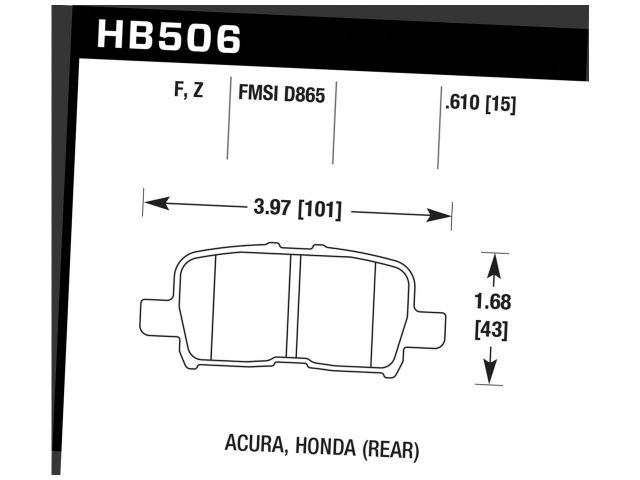 Hawk Ceramic Brake Pads Rear Acura MDX Base 2001-2002