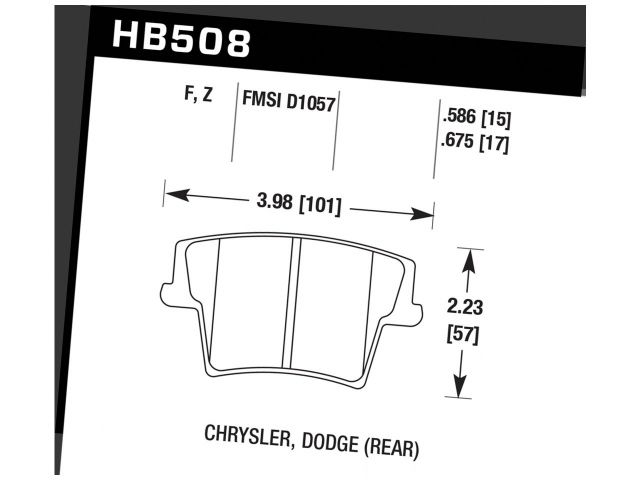 Hawk Ceramic Brake Pads Rear Chrysler 300 Base 2005-2007