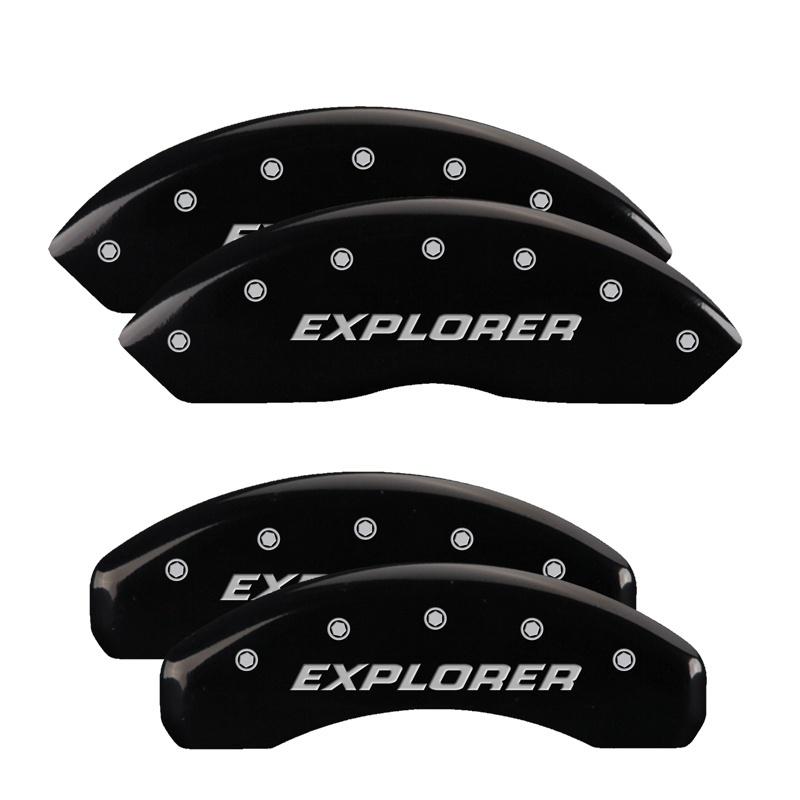 MGP 4 Caliper Covers Engraved Front & Rear MGP Black finish silver ch 10024SMGPBK Main Image