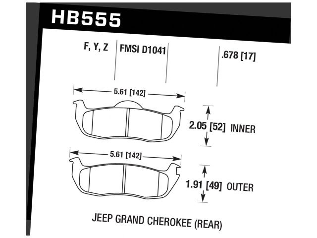 Hawk Ceramic Brake Pads Rear Infiniti QX56 Base 2004-2006