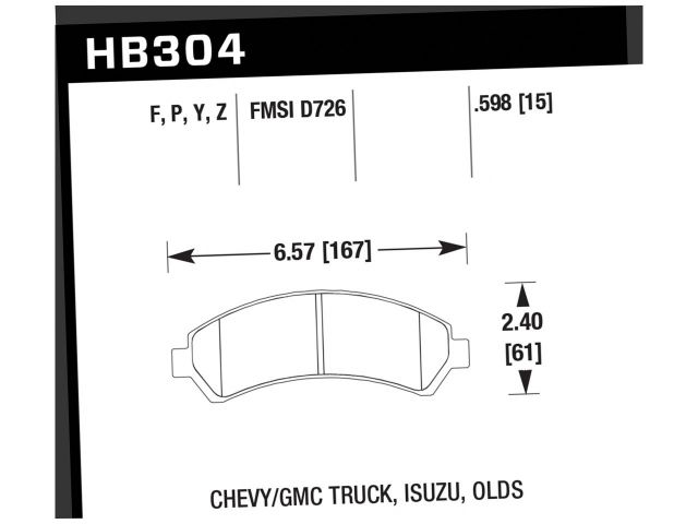 Hawk SuperDuty Brake Pads Front Chevrolet Blazer All 1998-2005