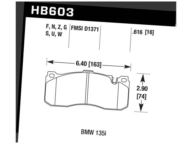 Hawk Ceramic Brake Pads Front BMW 135I Base 2008-2009