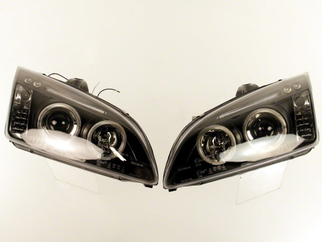 Head Lights for Ford Focus 05-08 Black Lamps Pair