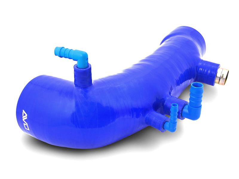 AVO Silicone Turbo Inlet Pipe 3in Outlet - 06-14 Subaru WRX / 2004+ Subaru STI - Blue S205JTSUTBLUA Main Image