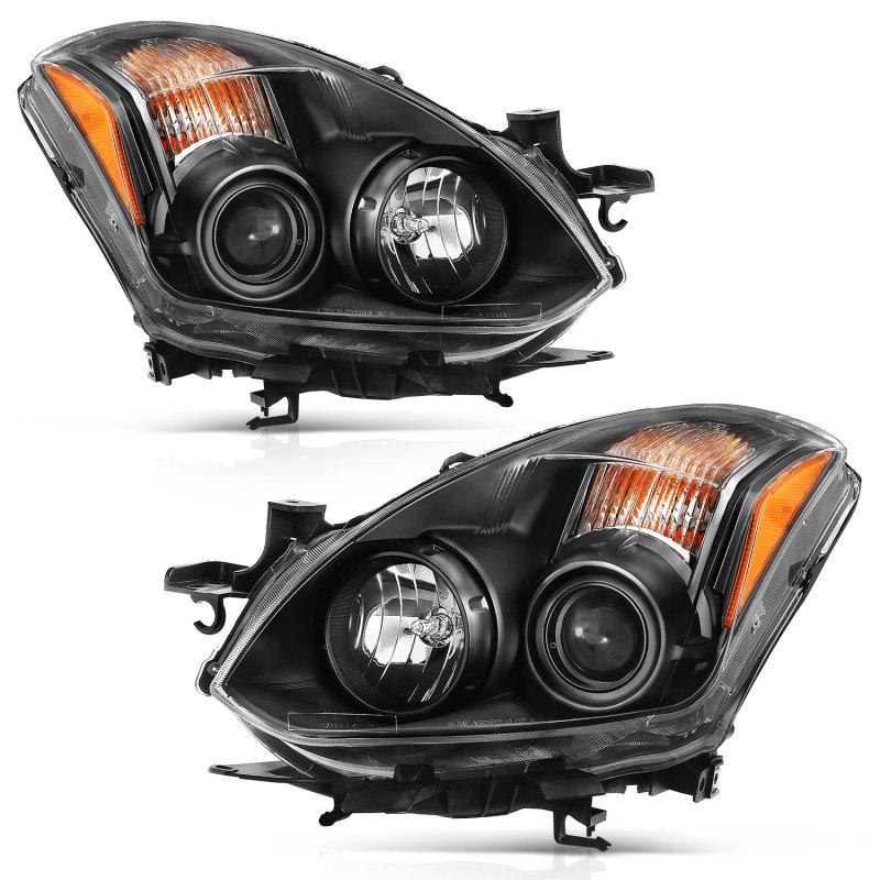 ANZO 2010-2013 Nissan Altima Projector Headlight Black (Halogen Type) 121548 Main Image