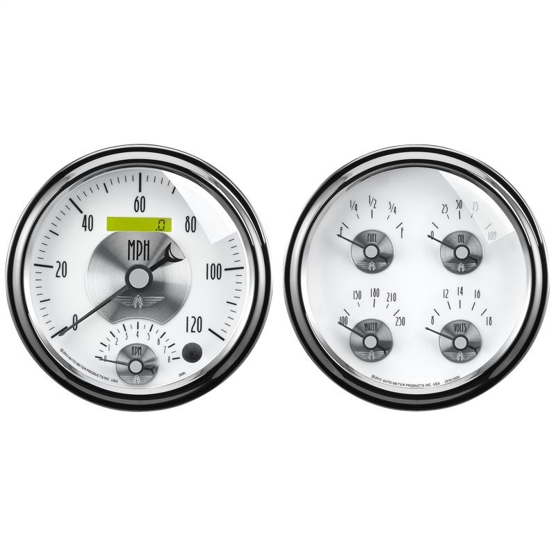 Autometer Prestige Series Pearl 5in Gauge Box Kit - Tachometer/Speedometer Combo / Oil Pressu 2008 Main Image