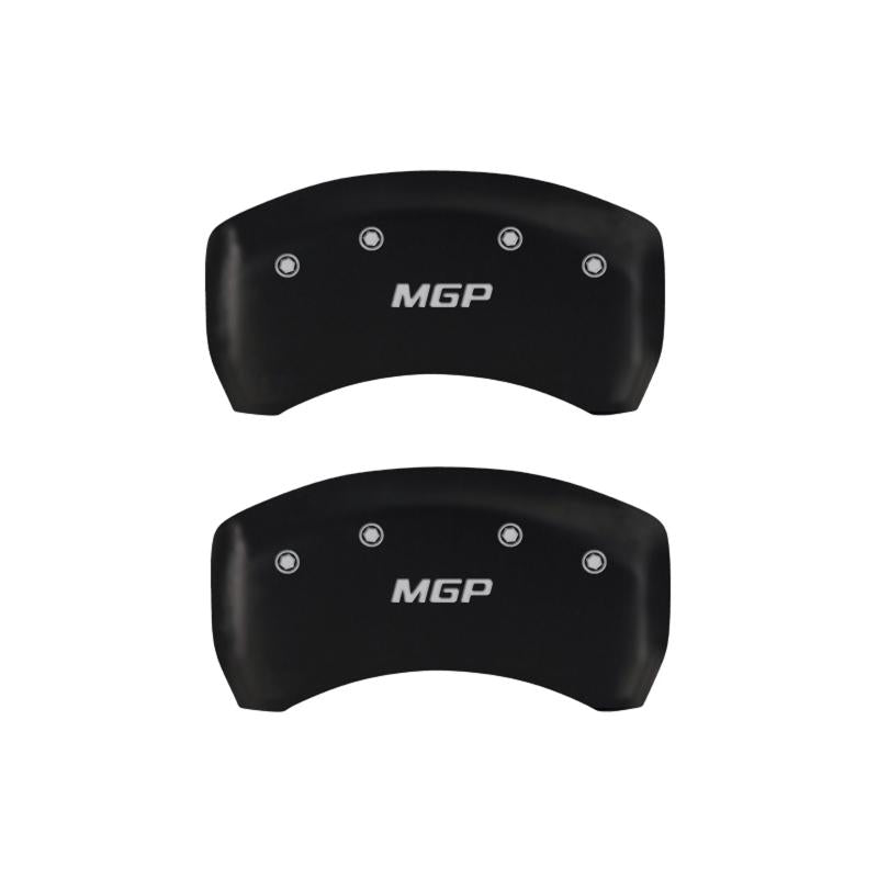 MGP 4 Caliper Covers Engraved Front & Rear MGP Black finish silver ch 10213SMGPBK Main Image