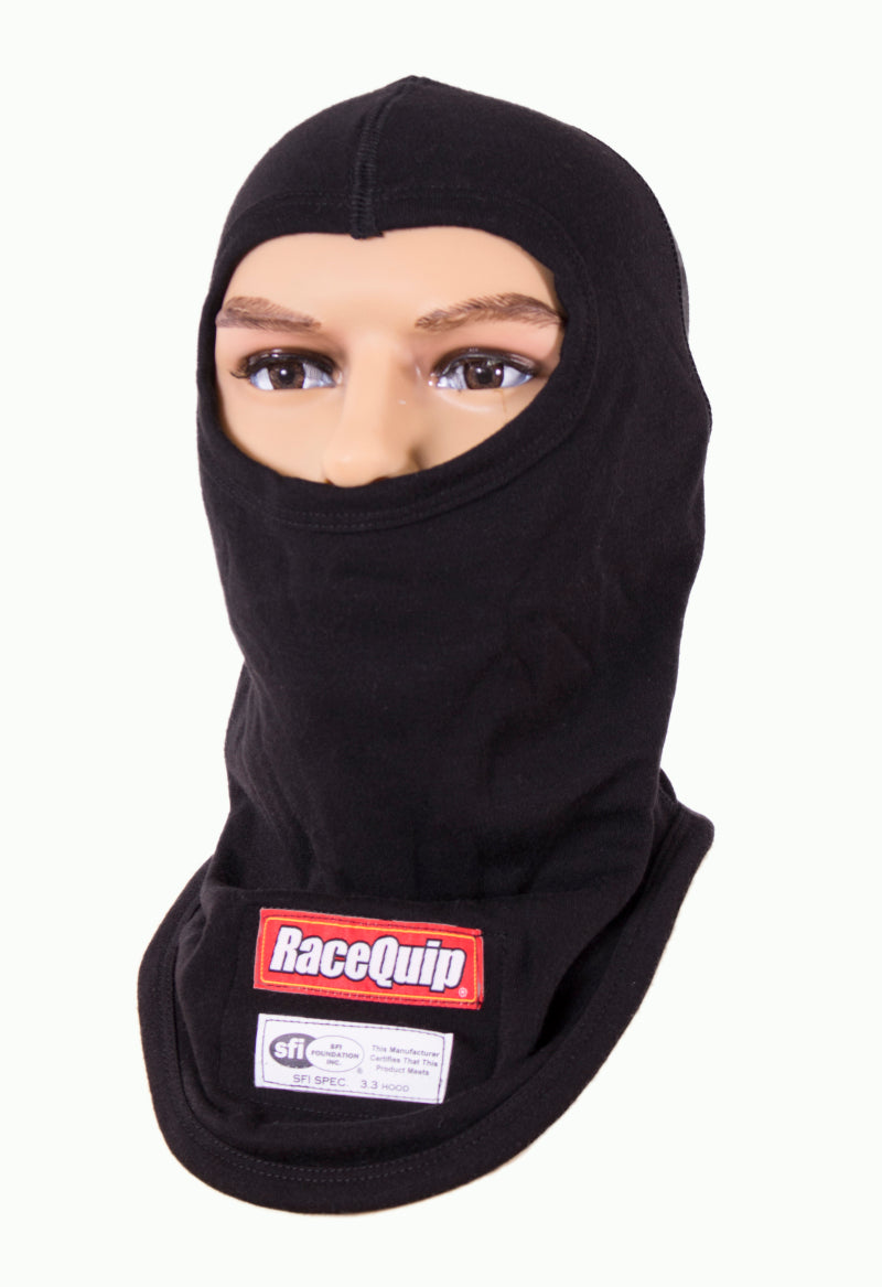 RaceQuip Black SFI 3.3 Fr Single Layer Hood JR. 433990