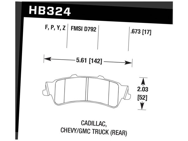 Hawk Ceramic Brake Pads Rear Chevrolet Astro Base 2003-2005