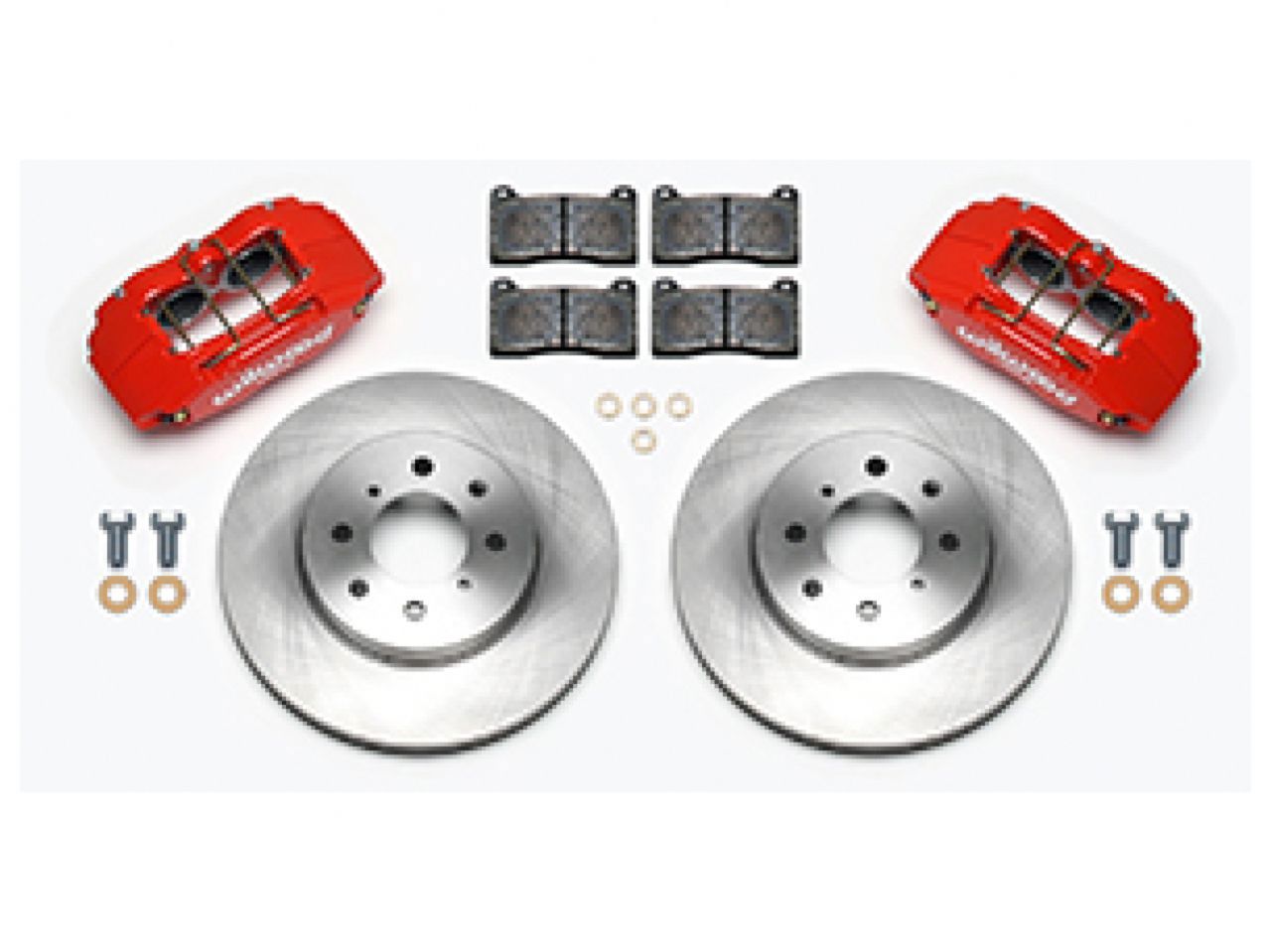 Wilwood DPHA Front Caliper & Rotor Kit, Red, Honda / Acura w/ 262mm OE Rotor