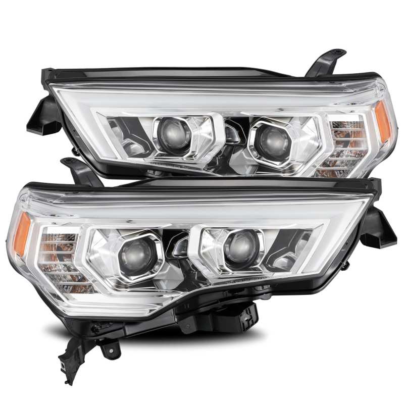 AlphaRex 14-20 Toyota 4Runner LUXX LED Proj Headlights Plank Style Chrome w/Activ Light/Seq Signal 880721 Main Image