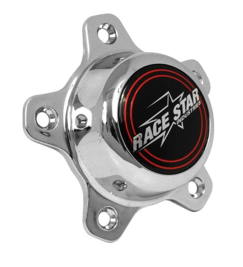 Race Star 5 Lug Cap Short Plastic Chrome (incl. Medallion & Screws) 615-5096-1