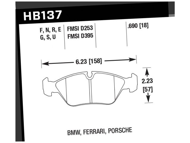 Hawk Street HPS Brake Pads Front BMW 524TD Base 1985-1986