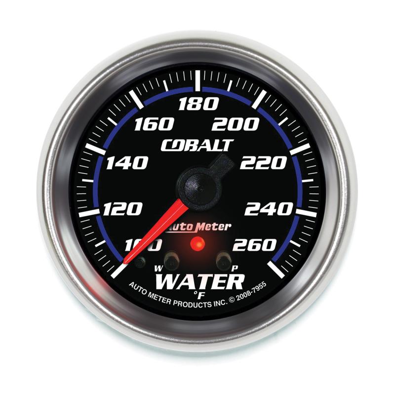 Autometer Cobalt 66.7mm 100-260 Degree F DSM Water Temperature Gauge 7955 Main Image