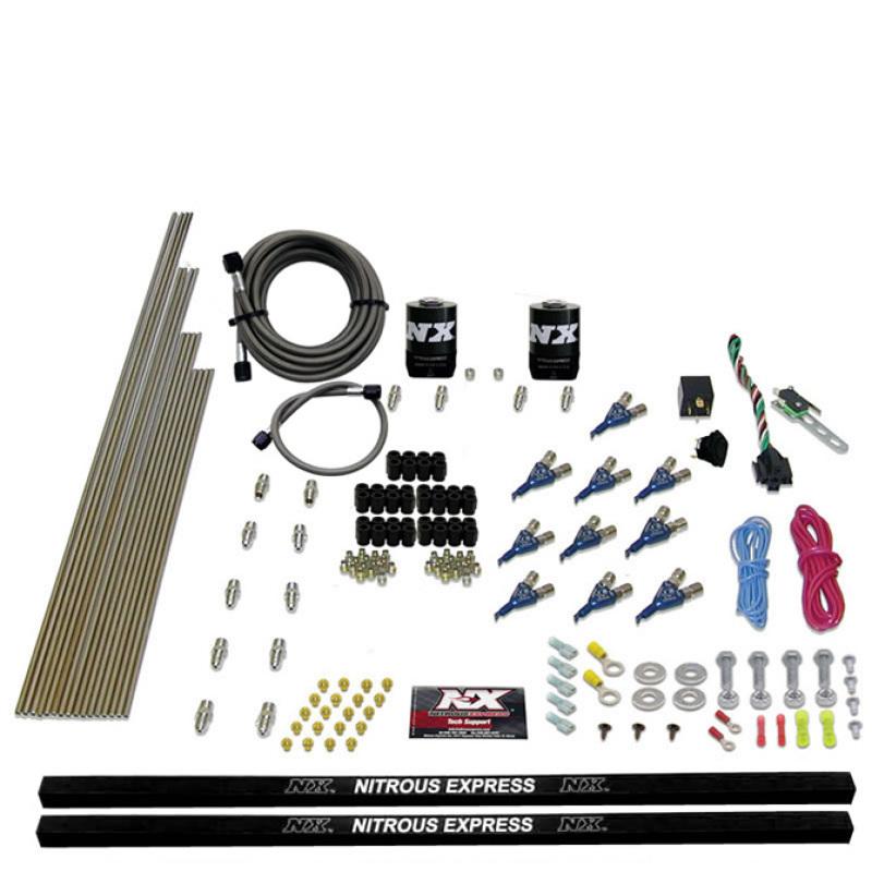 Nitrous Express 10 Cyl Piranha Nozzle Direct Port Nitrous Kit (250-500HP) w/o Bottle 81000EFI-00 Main Image