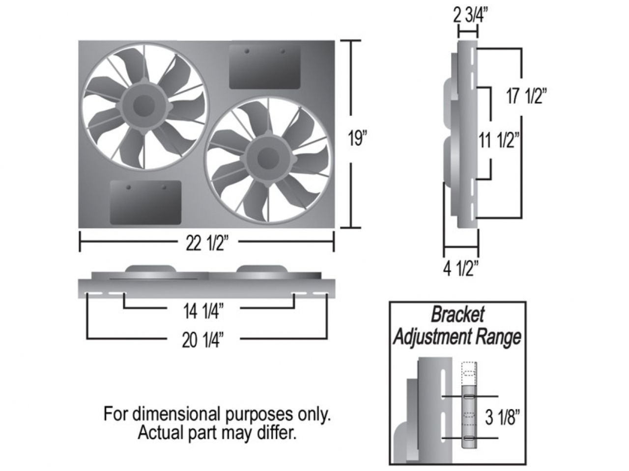 Derale Dual RAD Fan/Aluminum Shroud Assembly