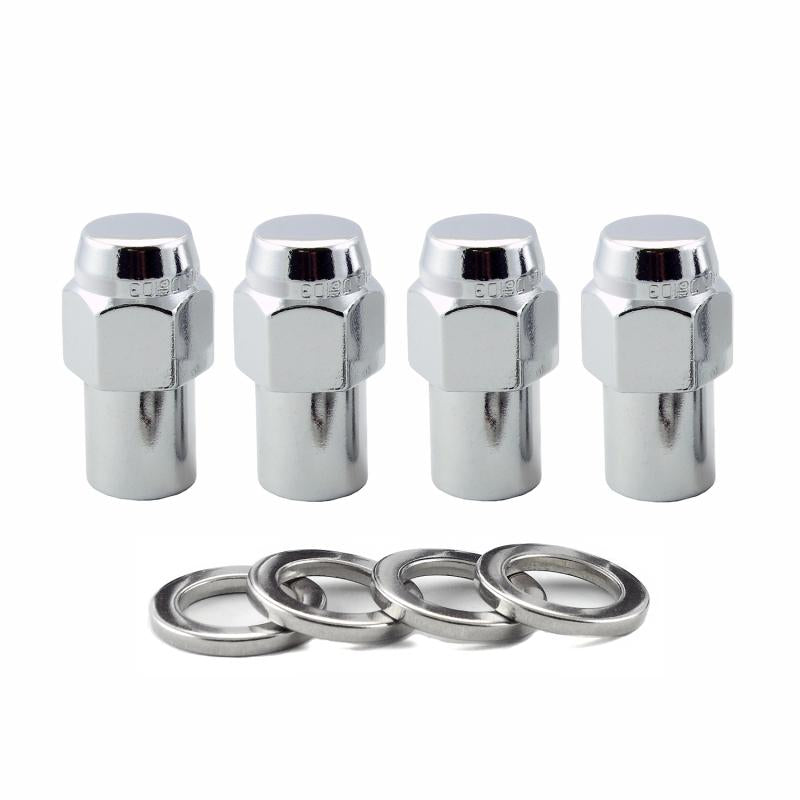 McGard Hex Lug Nut (Reg. Shank - .746in.) M12X1.5 / 13/16 Hex / 1.65in. Length (4-Pack) - Chrome 61002 Main Image