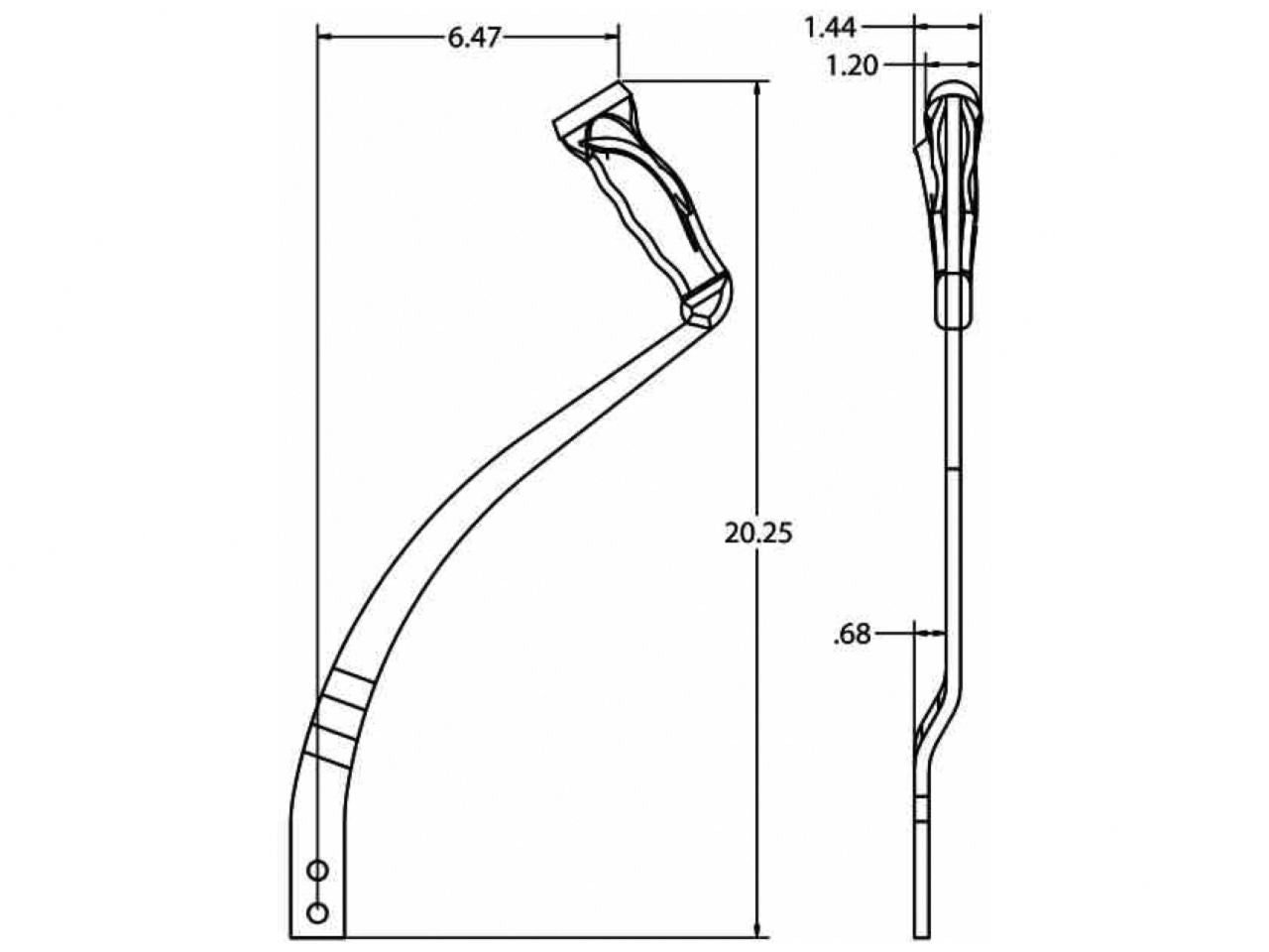 Hurst Shifters Replacement Stick, Pistol Grip Stick Fits 1970 B-Body Mopar Models