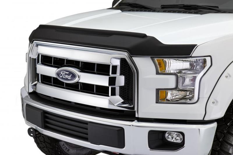 AVS 15-18 Ford F-150 Aeroskin II Textured Low Profile Hood Shield - Black 436096 Main Image